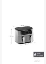 Karaca Air Pro Cook Duo Ev Yemeği XXXL Airfryer Cool Gray 8L - Görsel 2
