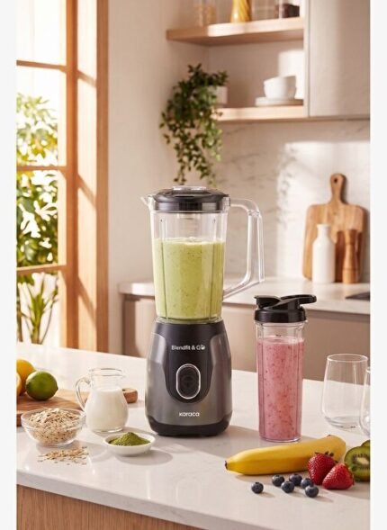 Karaca Blendfit Go Smoothie Blender Set 1000 ml+600 ml Antrasit