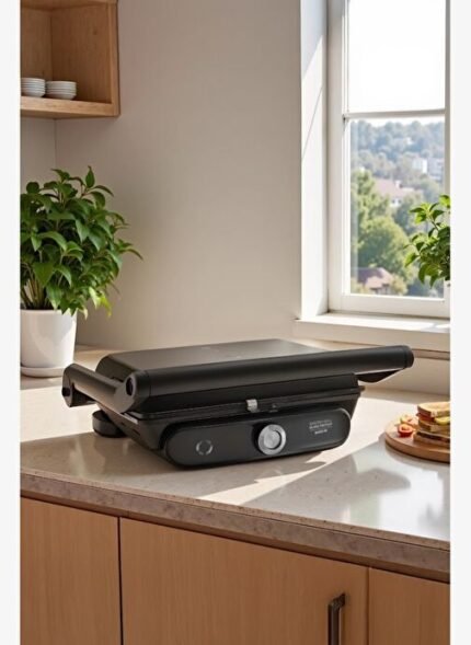 Karaca Gastro Grill Glass Premium 6 Dilim Kapasiteli Döküm Tost Makinesi Black Chrome 2400W