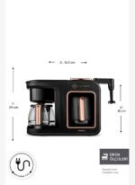 Karaca Hatır Plus Barista 6 in 1 Latte Cappuccino ve Közde Türk Kahve Makinesi Black Copper - Görsel 2
