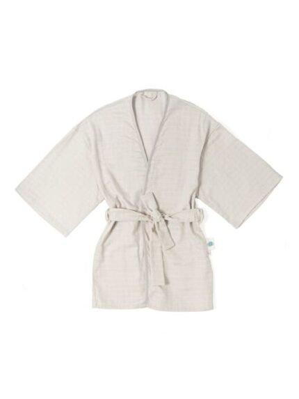 Deux Lapins Müslin Çocuk Kimono Bornoz - Cotton Grey