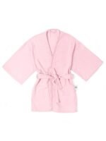 Deux Lapins Müslin Çocuk Kimono Bornoz - Innocent Pink - Görsel 2