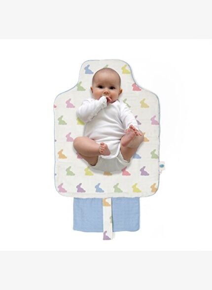 Deux Lapins Rainbow Lapin Blue - Müslin Bebek Pratik Alt Açma Matı