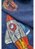 Casadora Baby Space Planet %100 Organik Pamuk Müslin 2'li Örtü Seti 90 x 90 cm - Görsel 3