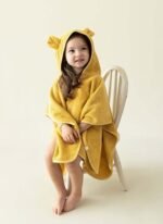 İrya Tiny Bear Organik Pamuk Çocuk Panço Hardal