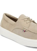 Tommy Hilfiger Bej Erkek Süet Casual Ayakkabı CASUAL SUEDE STITCH TOE HYBRID - Görsel 4