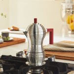 Pulcina İndüksiyon Tabanlı Espresso Makinesi Mokapot 300 ml Kırmızı - Görsel 2