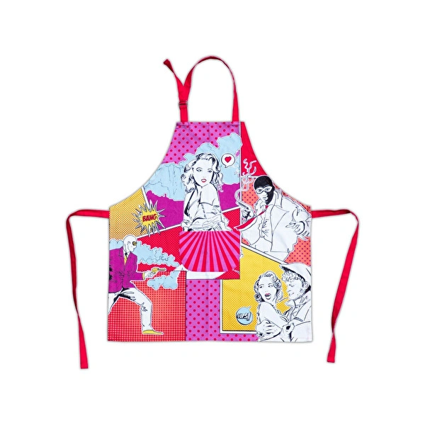 8059793460128-100 Gulp Lady Mutfak Önlüğü 80x73 cm Pembe - Görsel 1