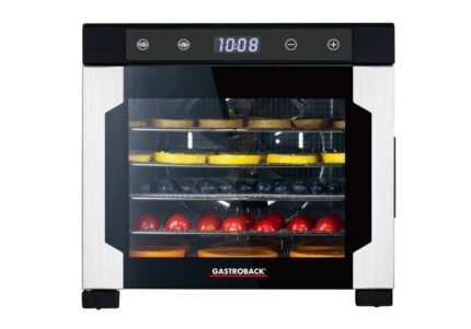 Gastroback Dehydrator Pro 6 Raflı Paslanmaz Çelik Gıda ve Meyve Kurutucu (600W, 35-75°C, Dokunmatik LED Ekran)