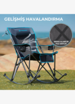Fundango Berlin Classic Chair Plus Sallanan Katlanır Kamp Sandalyesi Blk/Grey - Görsel 2