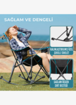 Fundango Berlin Classic Chair Plus Sallanan Katlanır Kamp Sandalyesi Blk/Grey - Görsel 3