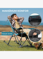 Fundango Berlin Classic Chair Plus Sallanan Katlanır Kamp Sandalyesi Blk/Grey - Görsel 4