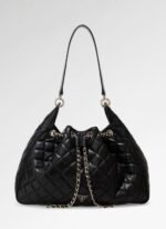 Guess HWQG2456010 Siyah Kadın Kapitone Omuz Çantası