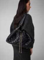 Guess HWQG2456010 Siyah Kadın Kapitone Omuz Çantası - Görsel 2