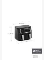 Karaca Air Pro Cook Duo Ev Yemeği XXXL Airfryer Black Chrome 8L - Görsel 2