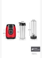 Karaca Blendfit Go Personal Kişisel Smoothie Blender Çift Hazne Kırmızı 600ml & 400ml - Görsel 2