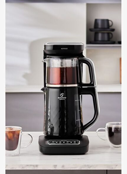 Karaca Çaysever Robotea Pro Quartz 4 in 1 Konuşan Çay Makinesi Black Chrome