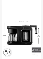 Karaca Hatır Plus Barista 6 in 1 Latte Cappuccino ve Közde Türk Kahve Makinesi Black Silver - Görsel 2