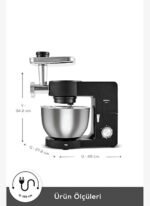 Karaca Multichef Ultra Hamur Yoğurma Makinesi Black 2000W 7L - Görsel 2