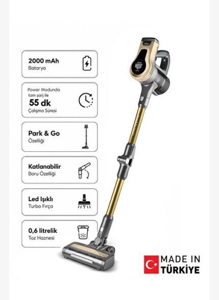 Karaca Vantuz Power Up Pro Dikey Süpürge Mineral Gold