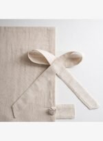 Ecocotton Libera Çift Kişilik Nevresim Takımı %100 Organik Pamuk Keten Süzene Nakışlı Krem-Bej 200x220 Cm - Görsel 3