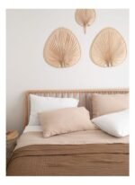Barine Linen Gauze Keten Yatak Örtüsü Kahverengi 200x220 - Görsel 3