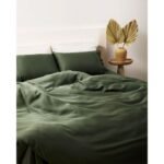 Linens X TENCEL™ Lyocell King Nevresim Kılıfı Yeşil - Görsel 3