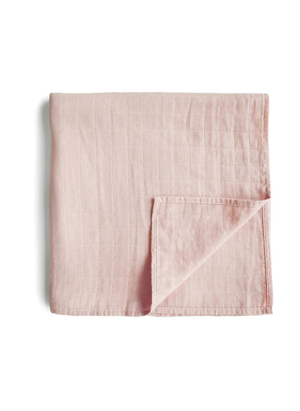 Mushie Organik Müslin Örtü / Kundak - Rose Vanilla