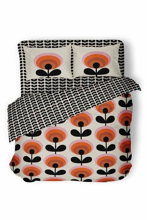 tryoshop-b-retro-flora-cift-kisilik-nevresim-takimi-15065780-1-1 Helen George Retro Flora Çift Kişilik Nevresim Takimi - Görsel 1