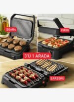 Tefal SuperGrill 3in1 6 Dilim Kapasiteli 2000 Watt Barbekü Izgara ve Tost Makinesi - Siyah - Görsel 2