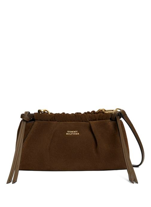 FreistellerOff Tommy Hilfiger AW0AW19010GUG Kahve Kadın Süet Çapraz Çanta - Görsel 1