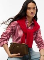 Tommy Hilfiger AW0AW19010GUG Kahve Kadın Süet Çapraz Çanta - Görsel 2